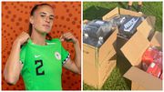 Do small for Naija too — Nigerians tell Ashleigh Plumptre as she shares more free Nike bags, boots