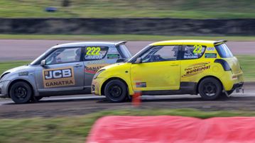 Kenya’s Amaan Ganatra rewrites history at British Rallycross Championship