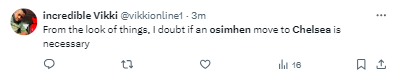 Chelsea fans say they don't want Super Eagles of Nigeria striker Victor Osimhen after Noni Madueke destroyed Wolves.