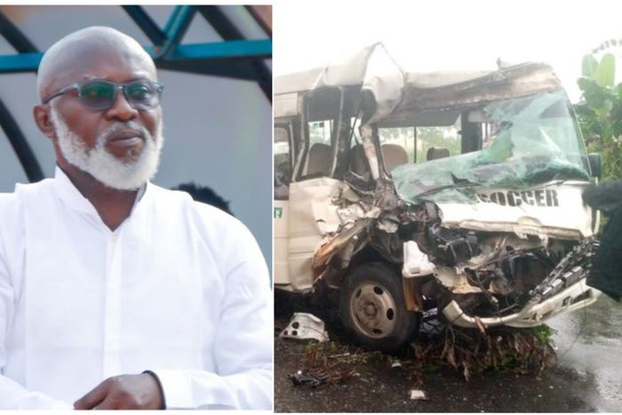 Christian Obi (left) died after a fatal accident on his way with the club to a friendly.