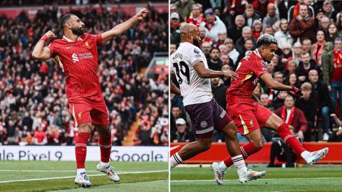 Salah, Diaz in top form as Liverpool make light work of toothless Brentford