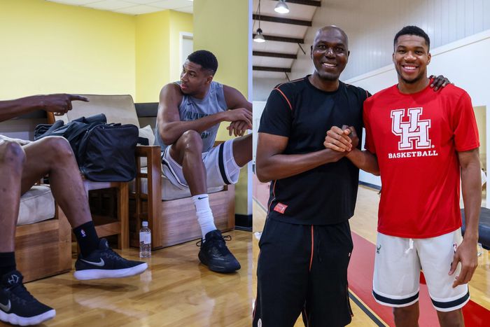 Giannis Antetokounmpo recently worked out with NBA great Hakeem Olajuwon. - Instagram/Giannis Antetokounmpo