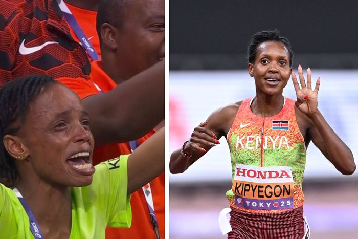 Beatrice Chebet Explains Emotional Reason Behind Tears as Faith Kipyegon Won Fourth 1500m World Title