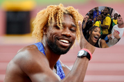 No beef, just vibes: Noah Lyles, Tara Davis-Woodhall, Oblique Seville, and others link up for a beautiful group selfie photo