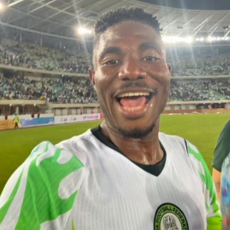Moses Usor, Nigeria's match winner.