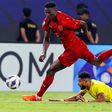 Michael Olunga in action for Al Duhail in the Asian Champions League against Al-Nassr.