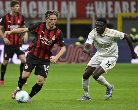 Ebenezer Akinsanmiro (right) and Luka Modric. (Photo Credit: Imago)