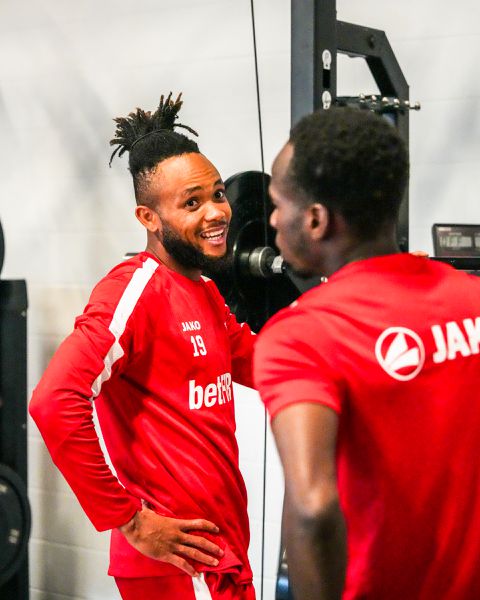 Ejuke and Yusuf during their time at Antwerp. (Photo Credit: Royal Antwerp/X)