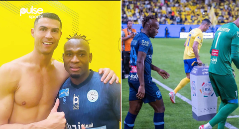 27-year-old Super Eagles star links up with his 'role model' Ronaldo after Saudi Pro League game