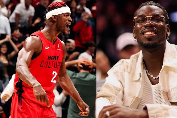 In the NBA, Pogba was on the sidelines as Jimmy Butler carried the Heat past Mavs.