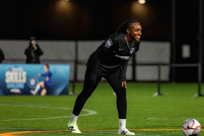 Super Falcons star Michelle Alozie wins the 2024 NWSL Skills Challenge.