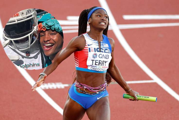 Miami Best: Paris Olympian Tee Tee Terry links up with Odell Beckham Jr. at Dolphins-Patriots NFL game
