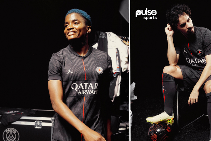Rasheedat Ajibade and Vitinha with PSG's new kit | PSG_English on X