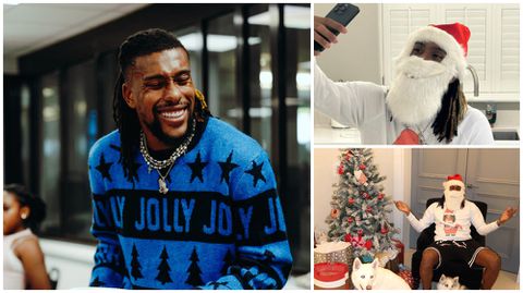 Alex Iwobi: Super Eagles star dresses up for special Christmas with Santa Claus attire