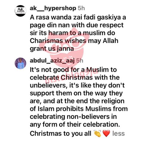 Comments on Ahmed Musa's Christmas Day post