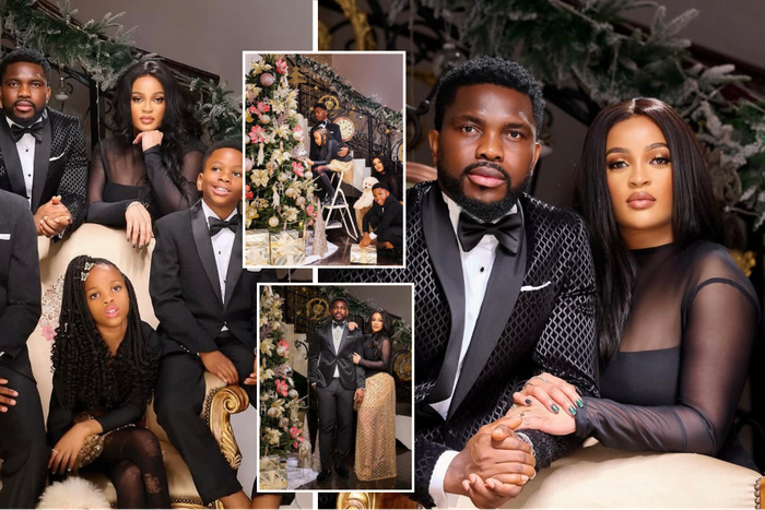 Christmas Day: Super Eagles legend Joseph Yobo and wife Adaeze leave fans in awe with beautiful family photos