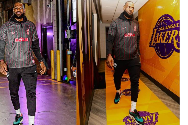 LeBron James shows off new Liverpool merch