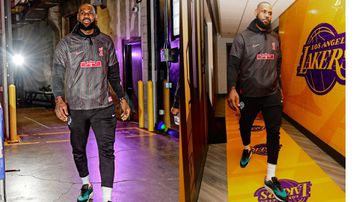 LeBron James shows off new Liverpool merch