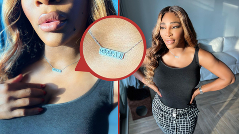 'GOAT' - Serena Williams shows off new limited-edition diamond necklace from her jewellery brand