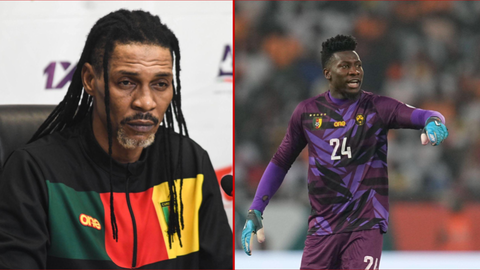 AFCON 2023: Cameroon Coach Rigobert Song denies problems with Man United’s Andre Onana ahead of Nigeria clash