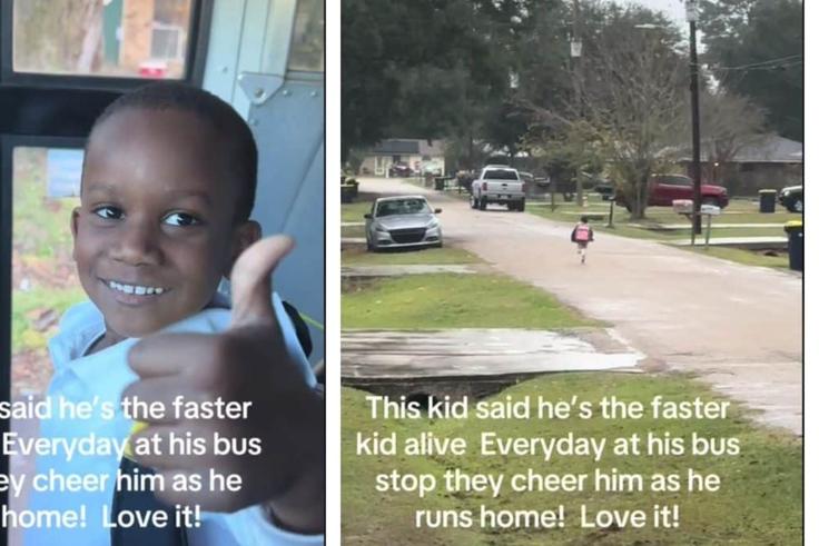 'Fastest' kid alive meets Sha'Carri Richardson and training mates
