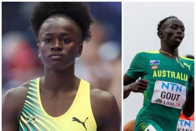 Noah Lyles fiancée Junelle Bromfield links up with teenage sensation Gout Gout