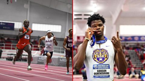 Ashe crowned 60m champion at SEC Indoor Championships as Brume takes the bronze medal