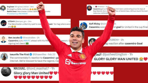'All hail Casemiro!' - Reactions after United's win over Newcastle in Carabao Cup final