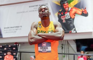 Nathaniel storms to Nigerian 400m history books at BIG 12 Indoor Championships