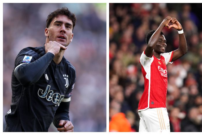 Vlahovic races past Saka to become 2024 highest goalscorer