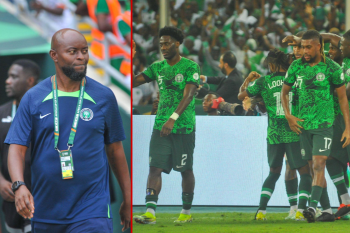 Finidi George was a member of the coaching staff of the Super Eagles at AFCON 2023 || Image credit: Imago