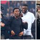Victor Boniface was at the BayArena to celebrate a historic night with his Leverkusen teammates.