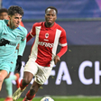 Alhassan Yusuf in action for Royal Antwerp against Barcelona in the Champions League || Image credit: Imago