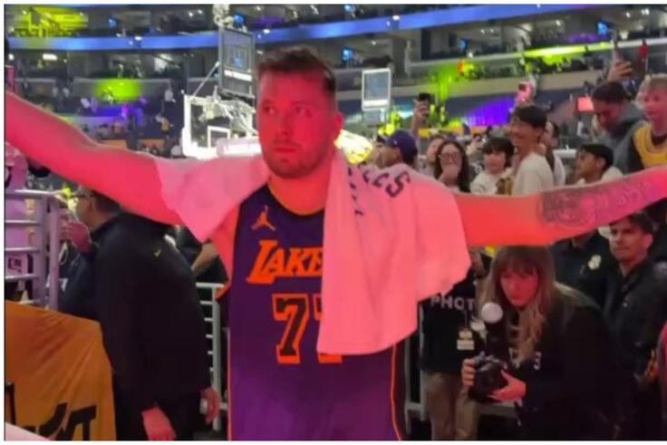 Luka Doncic after the game.
