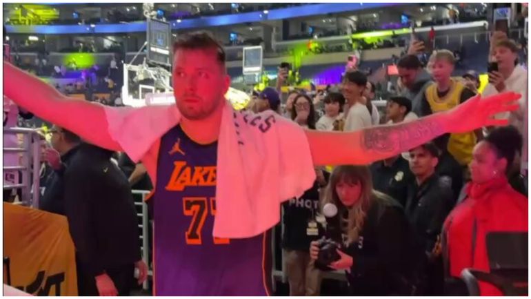 Luka Doncic after the game.