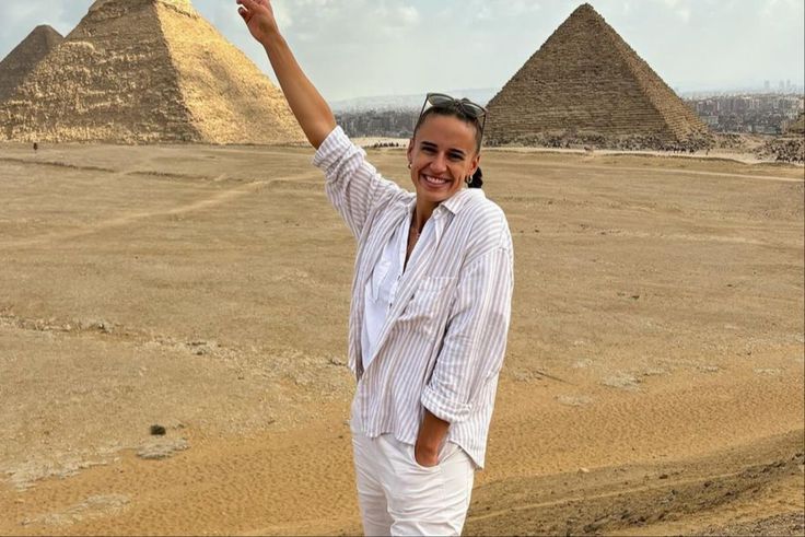 Super Falcons star Ashleigh Plumptre details Arab adventures, visits pyramids in Egypt.