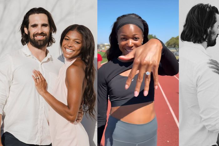 Gabby Thomas engaged to Spencer McManes.