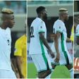 Nigeria's Boniface and Osimhen after the game against Zimbabwe.