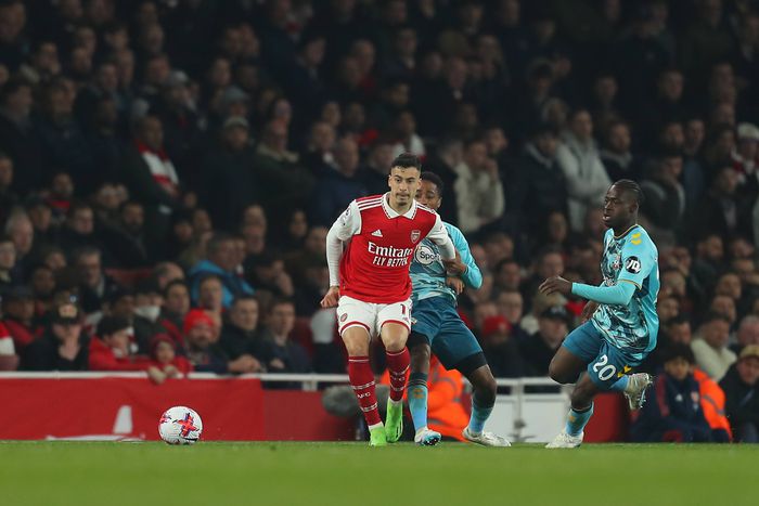 Gabriel Martinelli in action for Arsenal