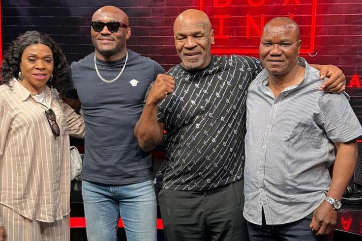 Kamaru Usman was in attendance to watch his brother Mohamed take on Junior Tafa and met Mike Tyson