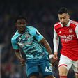 Gabriel Martinelli in action for Arsenal.