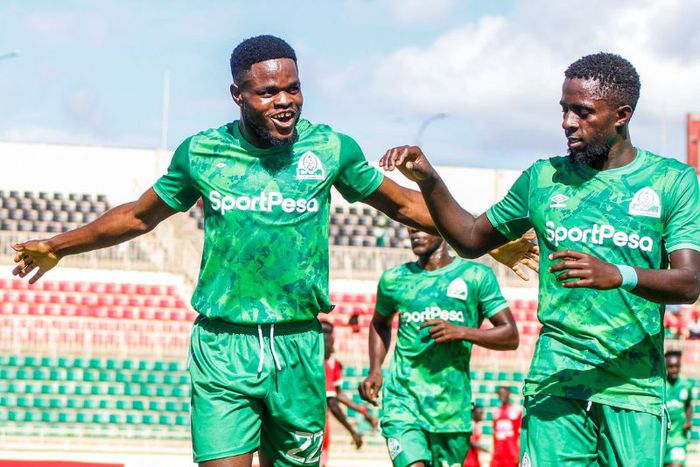 Benson Omala and Austin Odhiambo of Gor Mahia.