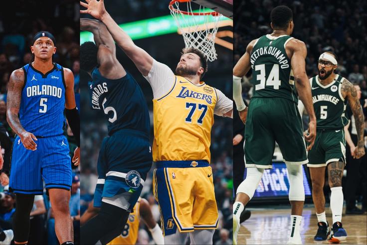 In Game 3 of the NBA Playoffs, Timberwolves beat Lakers, Magic defeat Celtics, Bucks outlast Pacers.