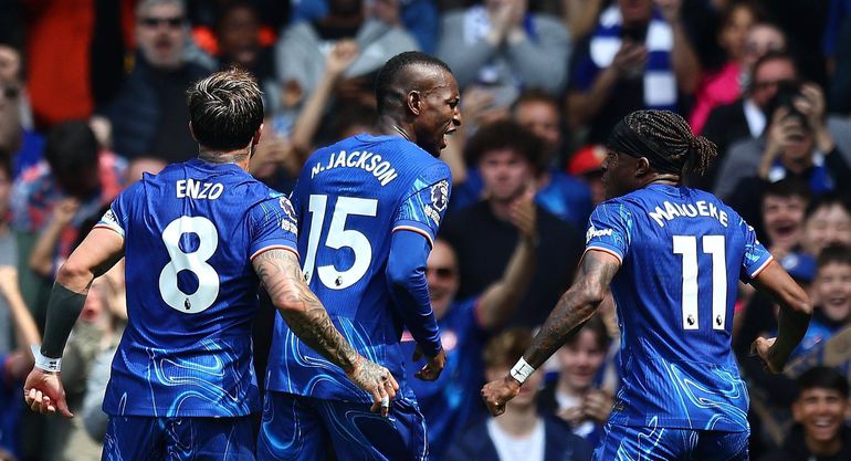 Chelsea celebrate Nicolas Jackson goal | Imago