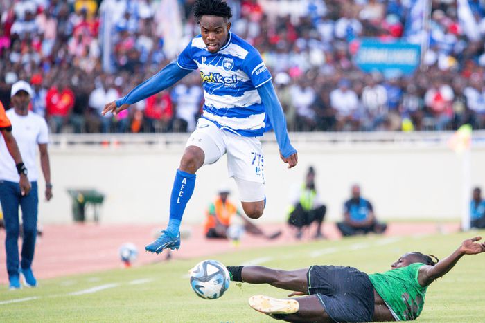 Action during the 96th Mashemeji Derby between AFC Leopards and Gor Mahia on March 30 at the Nyayo Stadium.