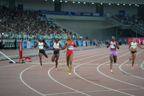 Shericka Jackson's struggle to winning ways continues after surprising loss to Anavia Battle at Xiamen Diamond League