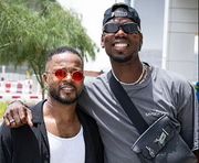 Paul Pogba visits Patrice Evra as the Frenchman's MMA debut draws near