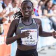 Florence Kiplagat at the Ladies run 10 km in Tilburg