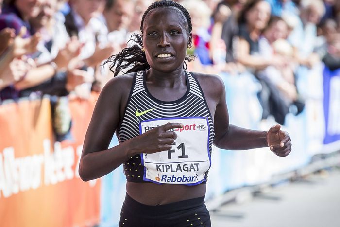 Florence Kiplagat at the Ladies run 10 km in Tilburg