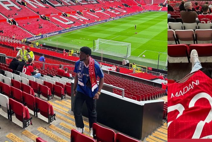 Chimezie Metu posted a photo of him at Old Trafford on his official Instagram account.